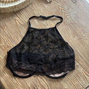 Victoria's Secret Black Lace Halter Bra